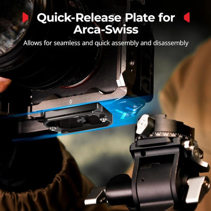 SmallRig Arca-Type Baseplate Kit with 15mm LWS Rod Bracket Camera Rig Mount for DSLR, Mirrorless & Cinema Cameras | Quick Release Plate, Adjustable Lever-Lock, Multiple 1/4"-20 & 3/8"-16 Threads | 5365