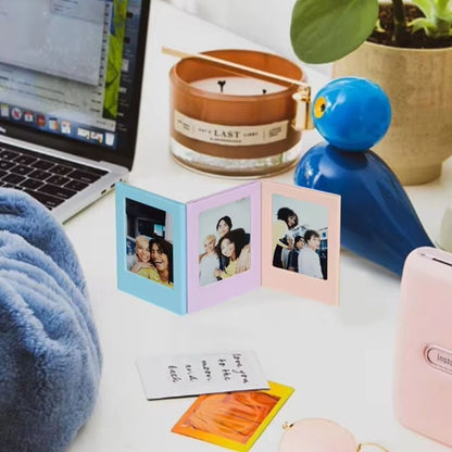 Pikxi Pastel Color Solo Instant Mini Film Photo Frame for FUJIFILM Instax mini Cameras with Magnetic Mounting - Available in Blossom Pink, Pastel Blue, Lilac Purple, Smokey White, and Ice Blue Color