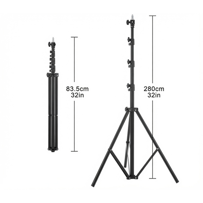 Meking Air‑Cushioned Light Stand – Extends Up to 380cm, Supports up to 10kg Load Capacity,