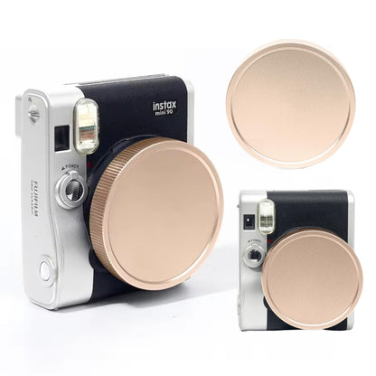 Pikxi Aluminum Protective Lens Cap for FUJIFILM Instax Mini 90 Instant Film Camera - Available in Black, Red, Silver, and Rose Gold Colors
