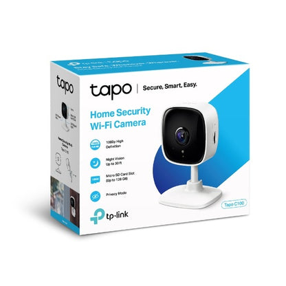TP-Link Tapo C100 2MP Home Security Wi-Fi Camera 1080p Full-HD Surveillance Camera with Two-Way Audio, Night Vision, Motion Detection, Precise Alarm System CCTV TP LINK TPLINK