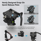 SmallRig CT-210 Aluminum Camera Video Tripod Kit - Snap-On Type Quick Release Fluid Head, Reversible Center Column, 192cm Max Height, 6kg Load Capacity, 4-Section Legs, 360° Panning & 90°/-65° Tilting, Monopod Configuration | 4475