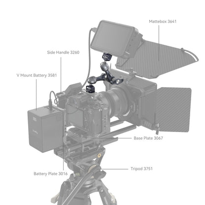 SmallRig 7" Universal Rosette Arm with Dual Panoramic Ball Head, Stretchable Pins, and 1/4"-20 Mounting Screws for Field Monitor, LED Video Light, Microphone, DSLR, Mirrorless Camera, etc. | 4194