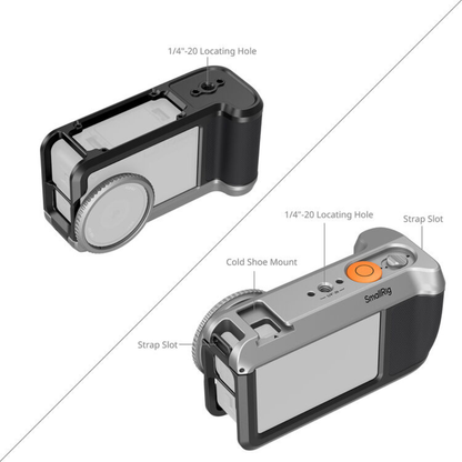SmallRig Street Photography Cage Kit for DJI Osmo Action 6 w/ Grip, Cold Shoe, 1/4"-20 Mount | 5891