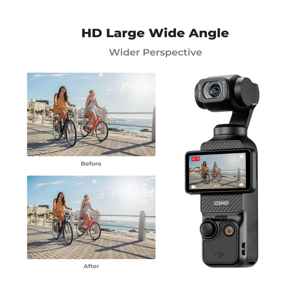 K&F Concept DJI Osmo Pocket 3 Magnetic 112° Wide-Angle Lens Filter with Camera Screen Protector - Made with Multi-Coated Optical Glass & Ultra-thin Aluminum Frame