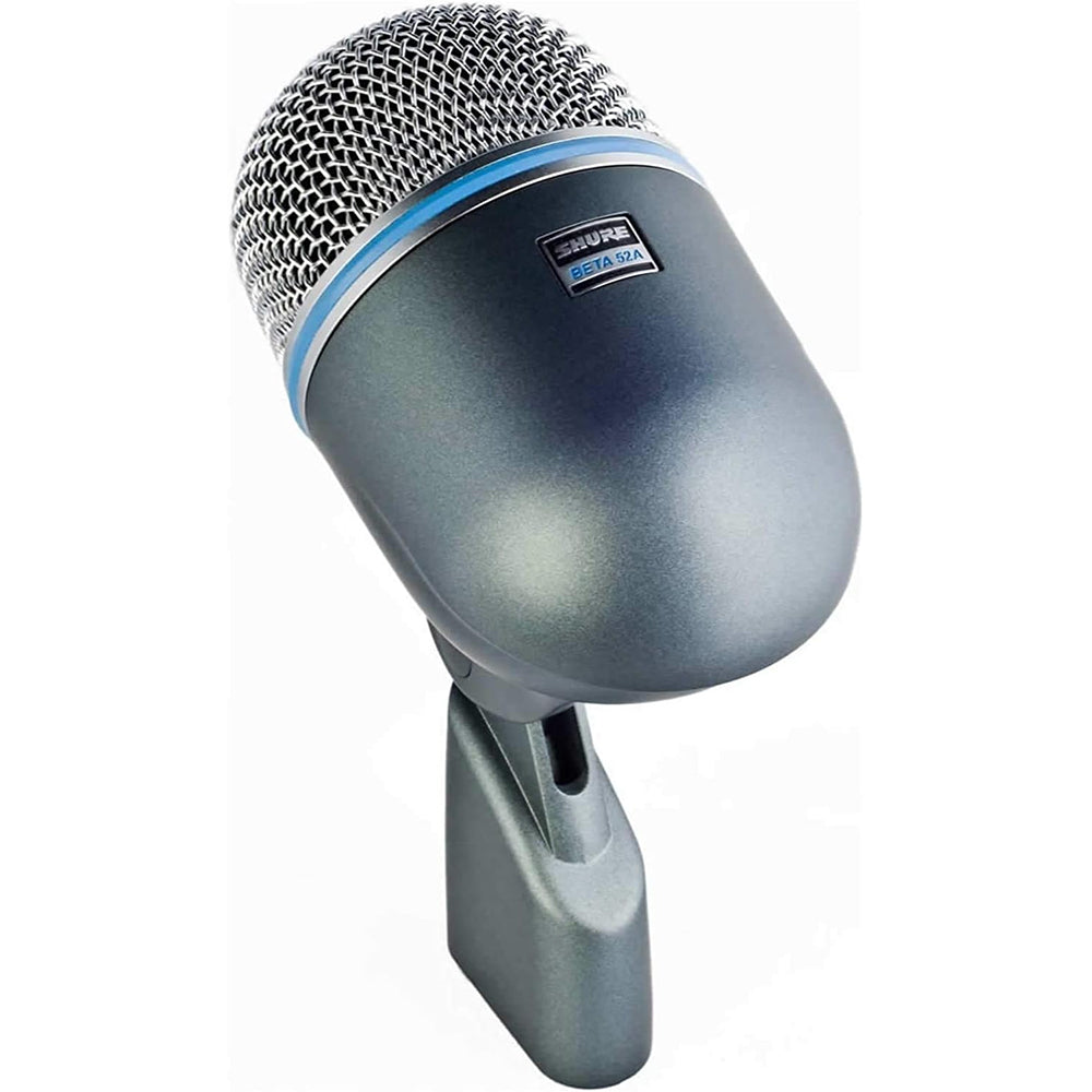 Shure BETA 52A Supercardioid Dynamic Kick Drum XLR Microphone for Bass Drums, Acoustic, Electric Bass & Amplifiers with High SPL Handling and Locking Stand Adapter for Music Instruments, Audio and Recording