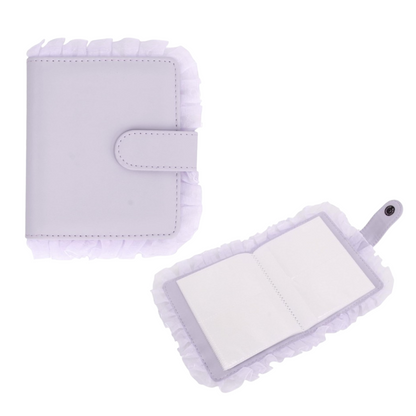 [CLEARANCE] Pikxi 64 Pockets Ruffles Leather Style Photo Album with Slip On Latch Cover for Fujifilm Instax Mini Instant Camera - Lilac Purple
