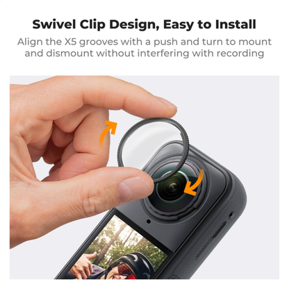 K&F Concept Premium Lens Guards / Standard Lens Guard + Screen Protector for Insta360 X5