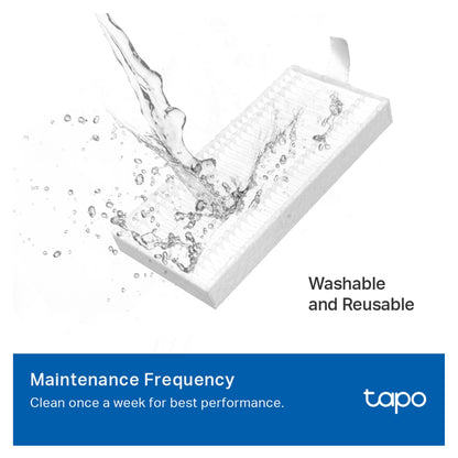 TP-Link TAPO RVA100 / RVA300 Cleaning Accessories for RV30 RV10 & RV30/RV10 Plus SMART Robot Vacuum Cleaner with Main / Side Brush and HEPA Filter Replacement Kit and Washable Mop Cloth