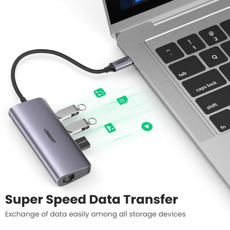 UGREEN 4-Port USB 3.0 Type C Ethernet Adapter Hub for MacBook, iMac, PC, Desktop Computer, Laptop, Phone, Tablet, etc. - Supports Windows, MacOS, Linux, Chrome OS, Android | 60718