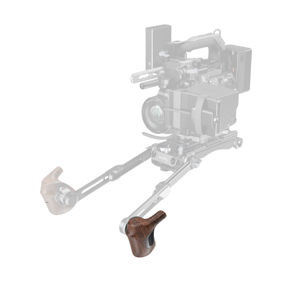 SmallRig ImageGrip Rotating Wooden Handle Grip with ARRI Style Rosette & HawkLock H22 NATO Rail / Clamp, Up to 15KG Max Payload for DSL Mirrorless Camera Shoulder Rigs | 5161 | 5162