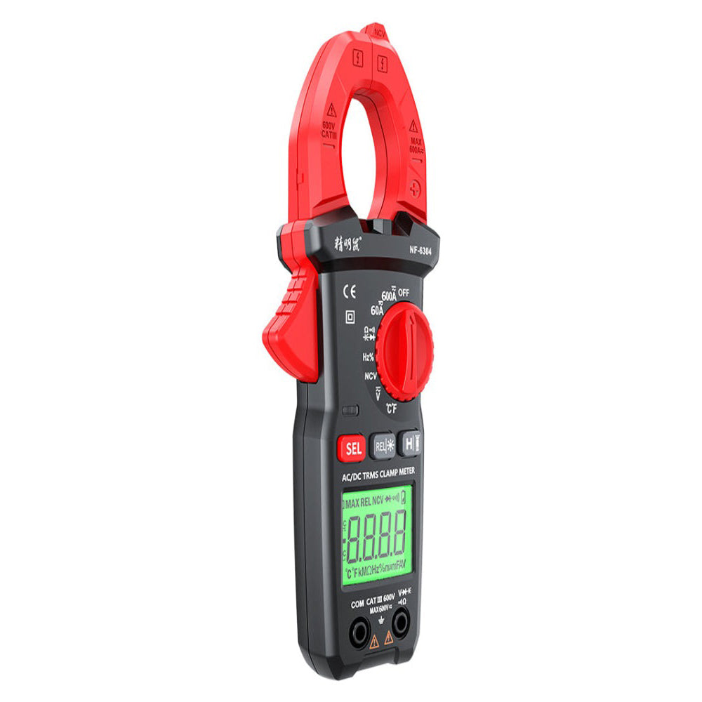 Noyafa NF-6304 Digital Clamp Meter with Multiple Electrical Measurement Range, High Precision 26mm Jaw, Non-Contact Voltage Detector, Wide Range HD LCD Display, Data Hold & Auto-Ranging Function for Home Improvement & Industrial Tools