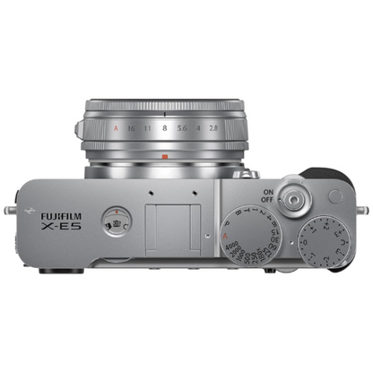 FUJIFILM X-E5 Mirrorless Camera with XF 23mm F/2.8 R WR Lens 40.2MP X-Trans CMOS 5 HR Sensor, 6.2K Video, Configurable Film Simulation Modes, Weather-Resistant Lens, SDXC UHS-II Card Slot, 3.0" 3-Axis Touchscreen LCD for Photography | Black, Silver