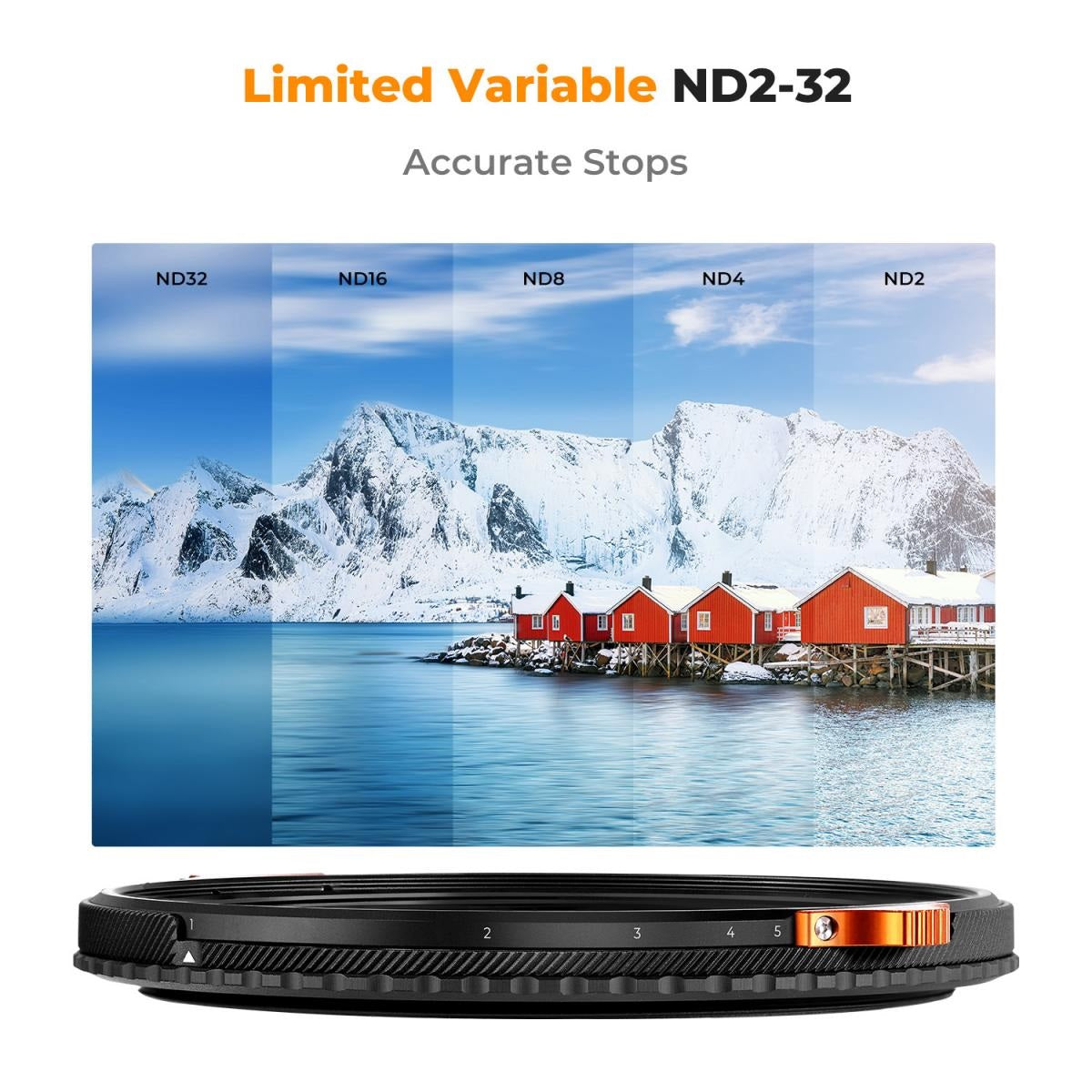K&F Concept no-X True Color ND + CPL 2 in 1 ND2-ND32 Lens Filter with 1-5 Stops Variable Fader Neutral Density Circular Polarizing, No X Cross Shadow, MRC Waterproof and Scratch-Resistant for Cameras and Photography