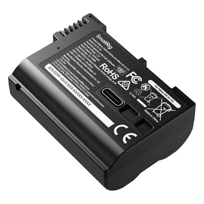 SmallRig 2600mAh LP‑E6P / EN-EL15c / NP-FZ100 USB‑C Rechargeable Fast PD Charging Camera Battery