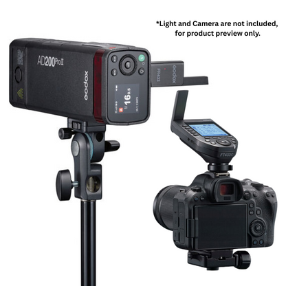 Godox FT433 Canon / Nikon / Sony TTL Wireless Flash Trigger with 32 Channel / 16 Groups, 433MHz Frequency, USB Type-C Receiver, Hot Shoe Mount, HSS 1/8000 Sec, LCD Screen TCM Function, Max 100m Range for Studio Lighting and Photography