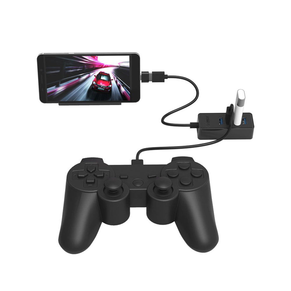 ORICO 4-Port USB 3.0 Hub with 5Gbps Transmission Rate, Power Supply Port, and Windows, MacOS, and Linux Support for Computers and Laptops