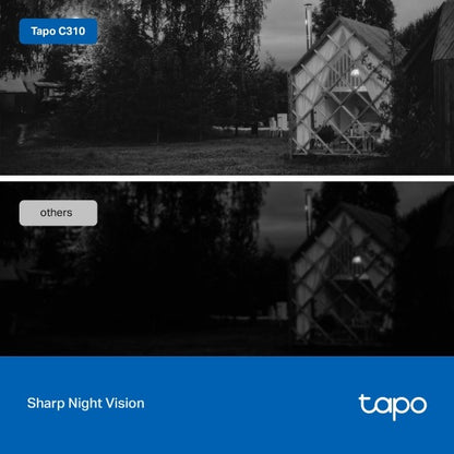 TP-Link Tapo C310 3MP Outdoor Security Wi-Fi IP Camera with Night Vision, Two-Way Audio, Motion Detection,  Precise Alarm System, Google Assistant & Amazon Alexa Voice Control Surveillance Camera WIFI CCTV TPLINK TP LINK