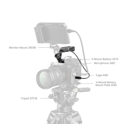 SmallRig Top Handle with Recording Button Trigger, ARRI 3/8"-16 Mount, USB-C Remote for Selected Sony, Canon, FUJIFILM & Panasonic DSLR Mirrorless Cameras | 4927