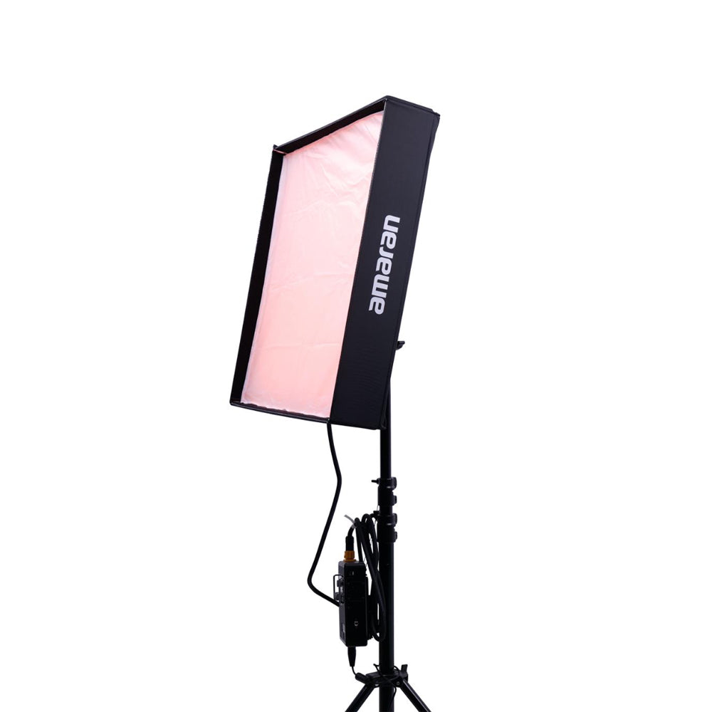 Aputure Amaran F22c RGB 60x60cm Square Flexible LED Light Mat with Softbox Frame and Control Box with V-Mount Battery Plate for Photography Video Vlogging Live Streaming and Film Production Studio Lighting Equipment