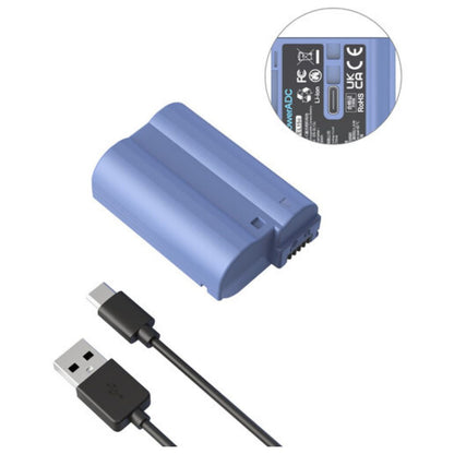 SmallRig EN-EL15c Rechargeable Li-Ion Battery 2400mAh 7.2V with USB-C Direct Charging for Selected NIKON Cameras Z8, Z7II, Z7, Z6II, Z6, Z5, D850, D810, D810A, D780, D750, D610, D500, D7500, D7200 | 4332B |  4966