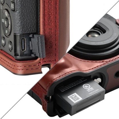 SmallRig Leather Half-Case with Wrist Strap for Ricoh GR IV | 5676 / 5677 / 5678