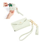 Pikxi Mini Snap Button Tassel Leather Wallet for Instax Mini Film & Card Holder with Wrist Loop - Women's Wallet