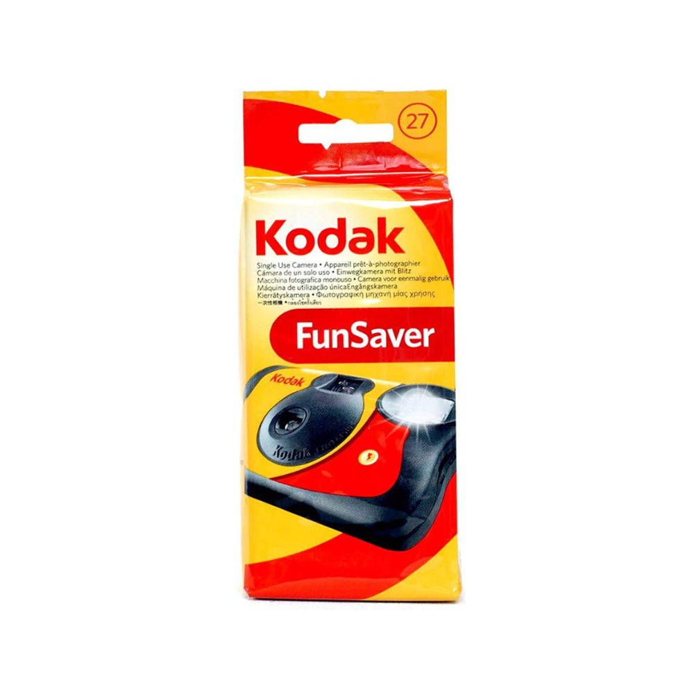 KODAK SUC Daylight / FunSaver Disposable Analog Film Camera with 39 / 27 Exposures Shots, 27 + 12 Sheets, 800 ISO, 35mm Film Format and C-41 Print Process for Point and Shoot Photography