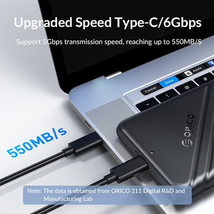 [CLEARANCE] ORICIO 2.5 inch SATA to USB 3.1 SSD Enclosure Idea Case for Idle HDD USB 3.1 Gen1 Type C Tool-Free with 6Gbps Fast Data Transfer Rate, 6TB Max. Disk Capacity, 0.5m Data Cable HDD Hard Drive Enclosure (White) | 25PW1C-C3