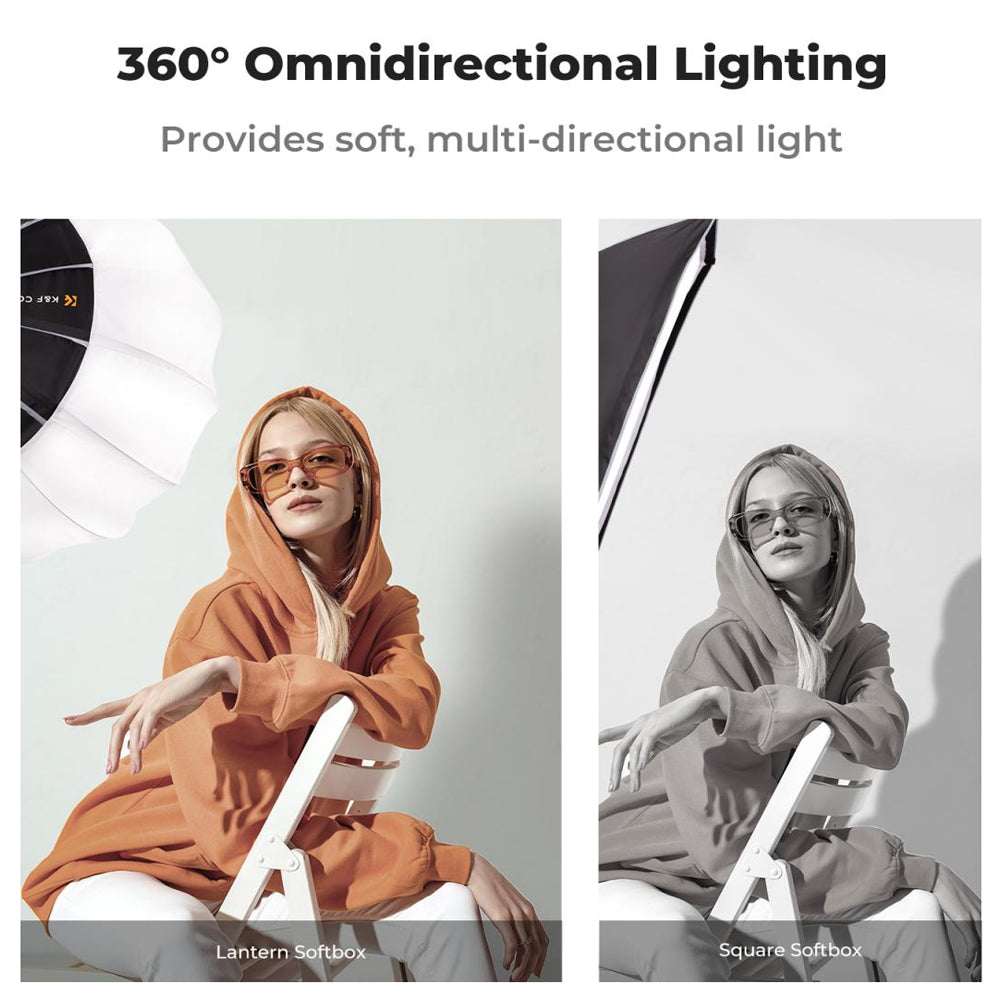 K&F Concept 65cm 85cm QR Bowens Mount Lantern Softbox with 360 Degree Omnidirectiol Soft Light for Camera Lighting Photo and Video Studio Equipment
