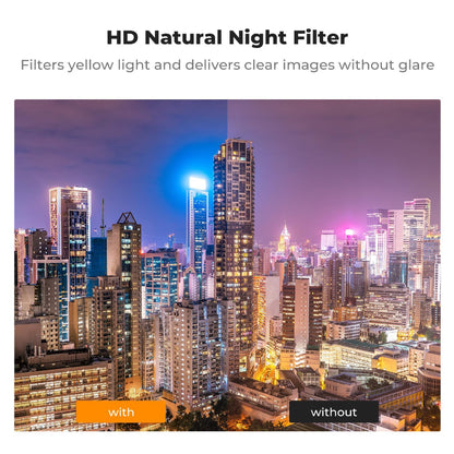 K&F Concept DJI OSMO POCKET 3 NO-X Light Pollution Reduction Lens Filter for Night Scenes & City Lights - Multi-Coated Optical Glass, Ultra-Slim Magnetic Frame, High-Definition, Waterproof & Scratch-Resistant | Camera Accessories