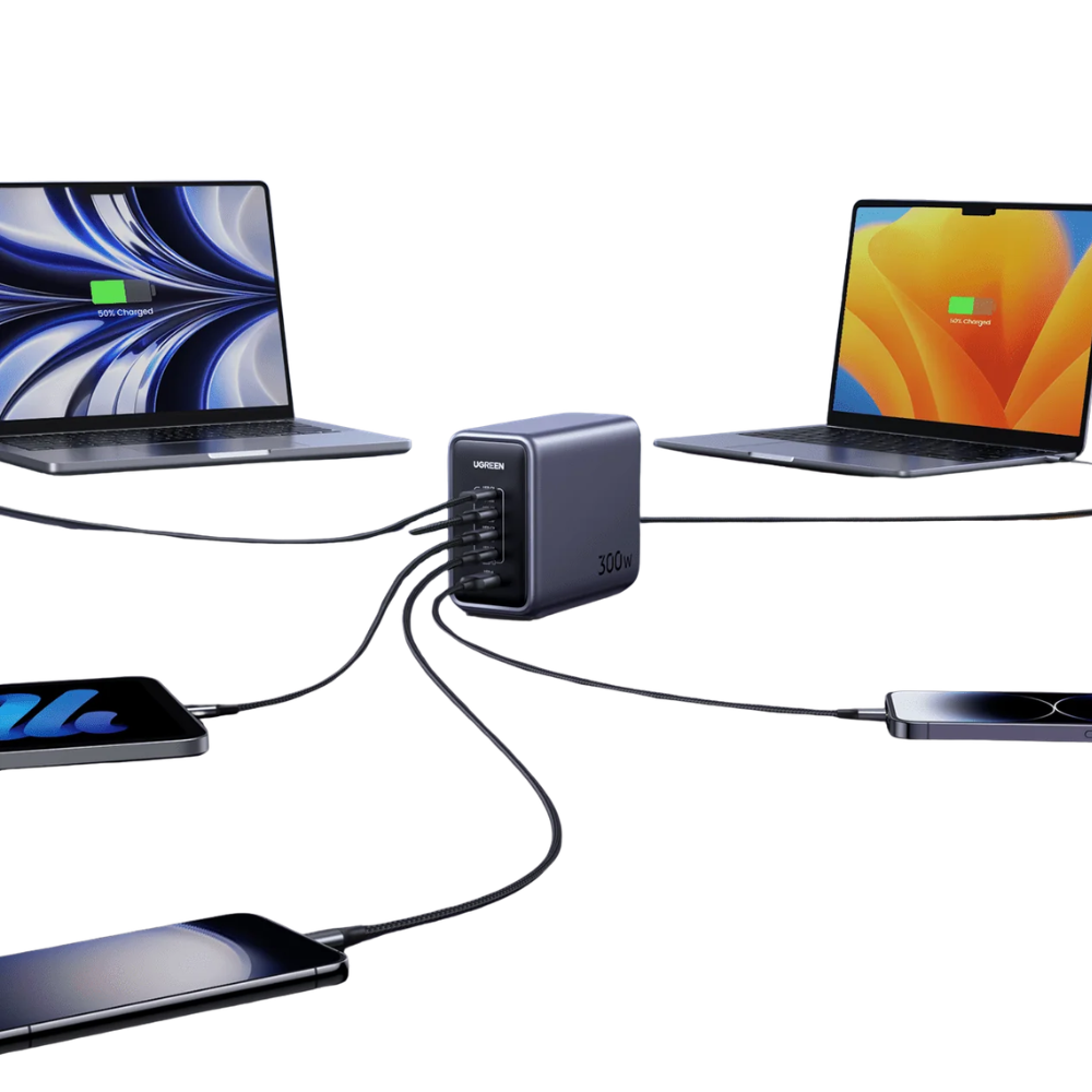 UGREEN Nexode 300W 5-Port GaN USB-C/USB-A PD Fast Charger