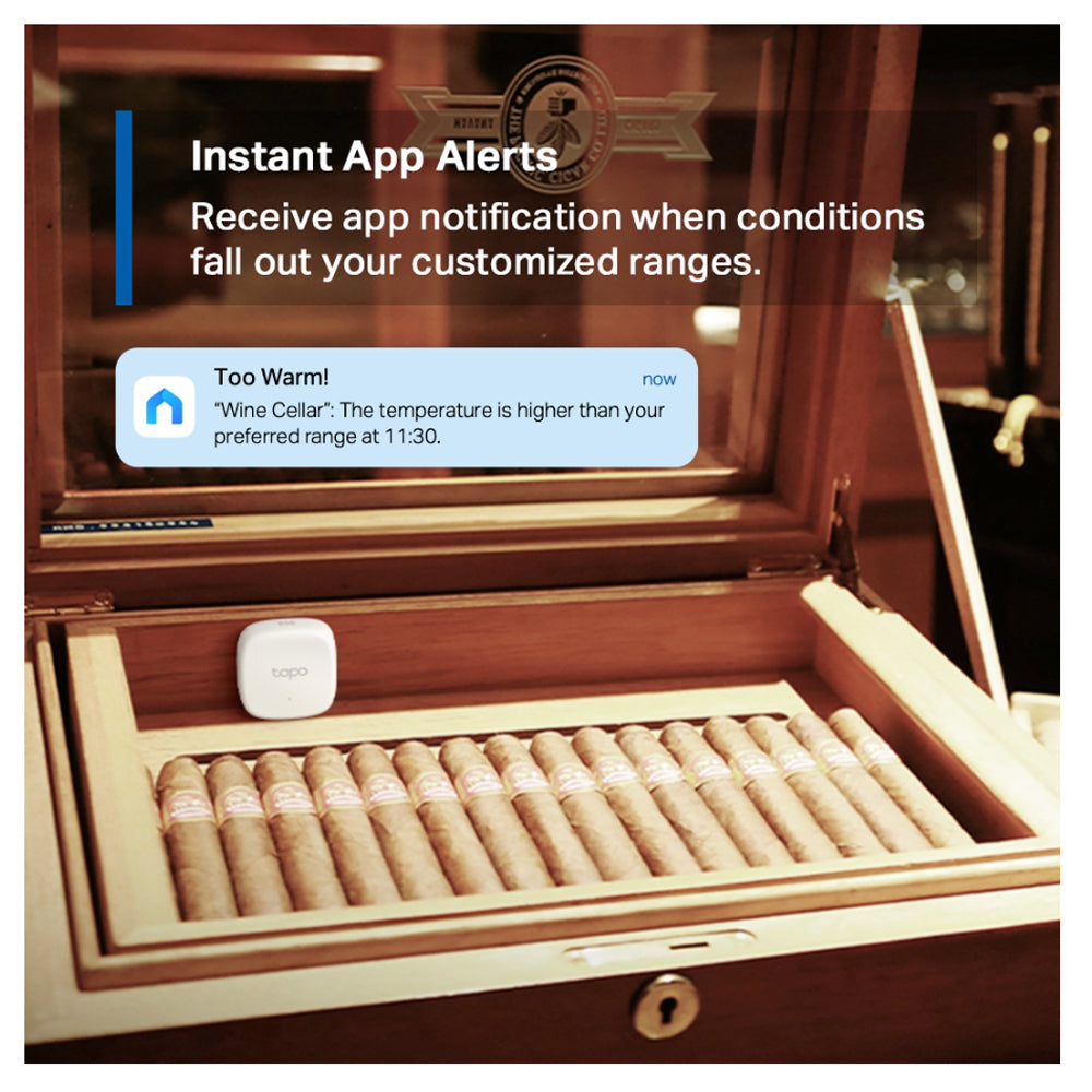 TP-Link T310 High Accuracy SMART Temperature and Humidity Sensor Monitor with Mobile App Controls and App Notification Alerts