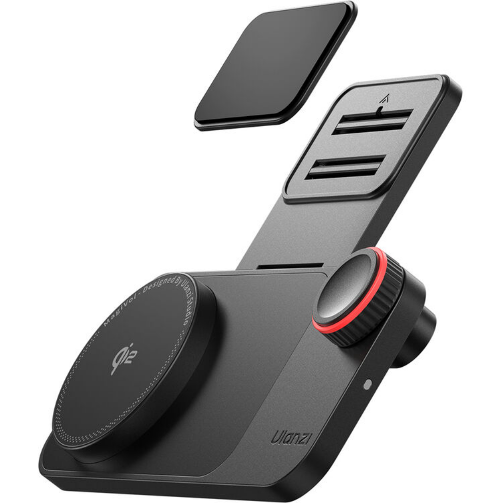 Ulanzi CW15 Qi2 15W Magnetic Wireless Charger & Under-Monitor Phone Stand for MagSafe Smartphones