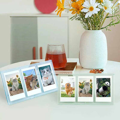 Pikxi 3-Slot Table Top Instax Instant Mini Film Frame (Purple)