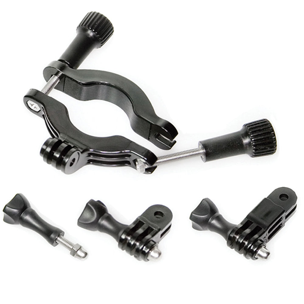 GoPro Roll Bar / Handlebar + Seatpost Clamp Mount for Pipe or Pole with 3 Way Pivot Arm and Protective Liners for GOPRO Action Cameras | GRBM30, GRH30