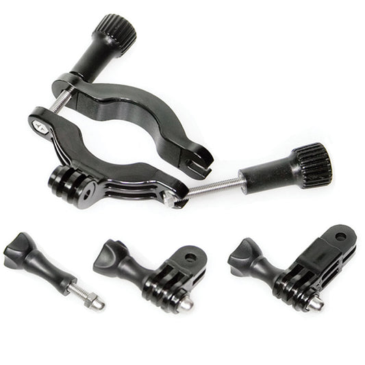 GoPro Roll Bar / Handlebar + Seatpost Clamp Mount for Pipe or Pole with 3 Way Pivot Arm and Protective Liners for GOPRO Action Cameras | GRBM30, GRH30