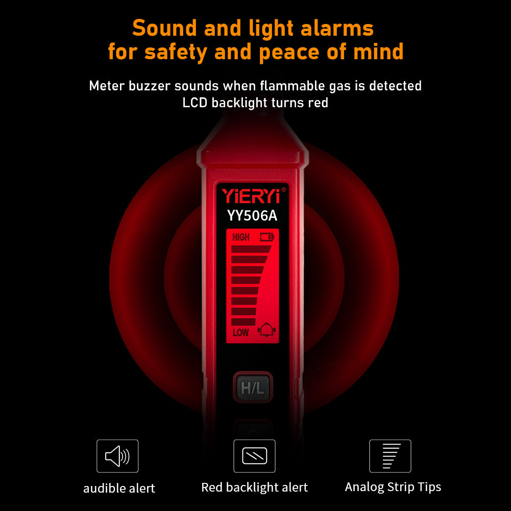Eagletech Portable Combustible Gas Leak Detector with 300‑10000PPM Range | YY506A