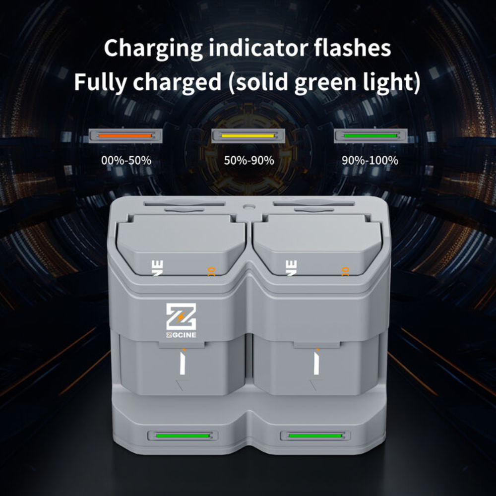 ZGCINE 3‑Bay | 2‑Bay Charging Case for Sony NP‑FZ100 Camera Battery – Portable Dual/Triple Slot Charger Storage Box, Compact Protective Case with USB Charging Support, Ideal for Travel, Vlogging & On‑the‑Go Filmmaking | JG Superstore