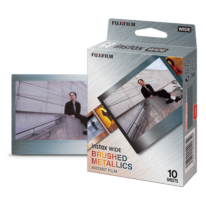 Fujifilm Instax Wide Film 10s 20s (10 / 20 Sheets) Single Double Pack | Regular Glossy, Black Frame, Brushed Metallic
