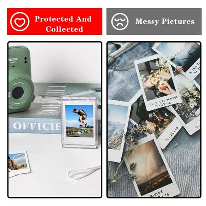 [CLEARANCE] Pikxi Ice Cream Cute Transparent Photo Mini Storage Box with 10 Sheets Capacity for Fujifilm Instax Mini Film
