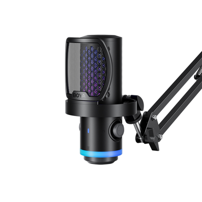 BOYA CastMic G40 / G40B Vibrant RGB Noise Cancelling USB Microphone w/ Desktop Stand / Boom Arm