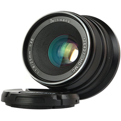 7Artisans 25mm F/1.8 APS-C Format Fujifilm X Mount Compact Portrait Prime Lens MF Manual Focus for Mirrorless Cameras | Black Silver