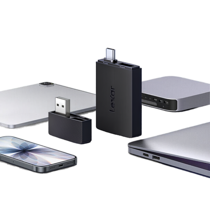 Lexar RW360 Dual-Slot USB-A/C Card Reader, USB 3.2 Gen 1, Up to 255MB/s Read, SD & microSD Slot