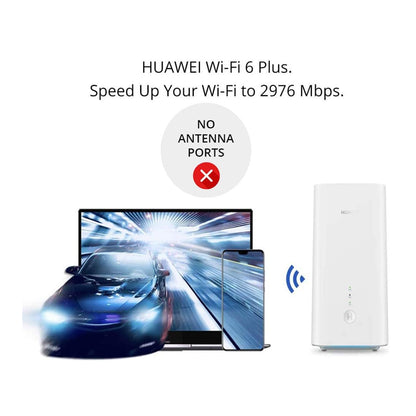 Huawei 5G CPE Pro 2 H122-373 Wi-Fi 6 Plus Router Modem with 3.6Gbps Downlink, SIM Card Slot, Dual Band X-Shape Anten + OFDMA, MU-MIMO, Balong 5000 and Gigahome WiFi Chipset, High Speed 5G / 4G Wireless and Fix Line LAN Network Connection