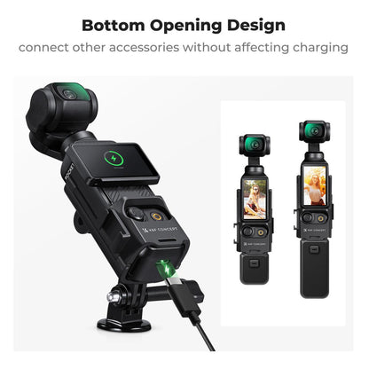 K&F Concept DJI OSMO POCKET 3 Expansion Mounting Frame with Cold Shoe Mount & 1/4"-20 Mount Adapter for Tripods, Selfie Sticks, and Camera Accessories