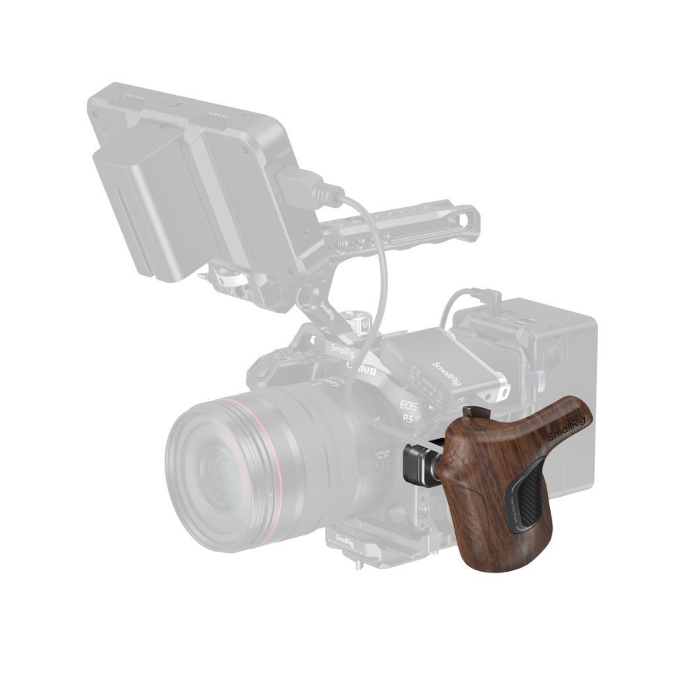 SmallRig ImageGrip Rotating Wooden Handle Grip with ARRI Style Rosette & HawkLock H22 NATO Rail / Clamp, Up to 15KG Max Payload for DSL Mirrorless Camera Shoulder Rigs | 5161 | 5162