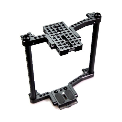 [CLEARANCE] SmallRig Lightweight VersaFrame Camera Cage with Aluminum Rod Easy Handheld Grip with 1/4"-20 & 3/8"-16 Accessory Threads and Dual Short and Long Side Arms for Camcorder, DSLR Camera Support System 1750