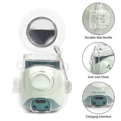 Pikxi Protective Clear Case for FUJIFILM Instax Pal Tiny Camera with Selfie Mirror