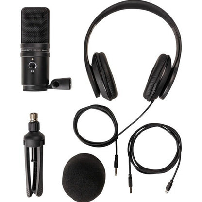 Zoom Podcast Mic Pack with USB / XLR Microphone, Professional Headphones, Tripod Stand & Accessories for Podcasting, Streaming, Recording & Podcasting | ZDM-1 | ZUM-2